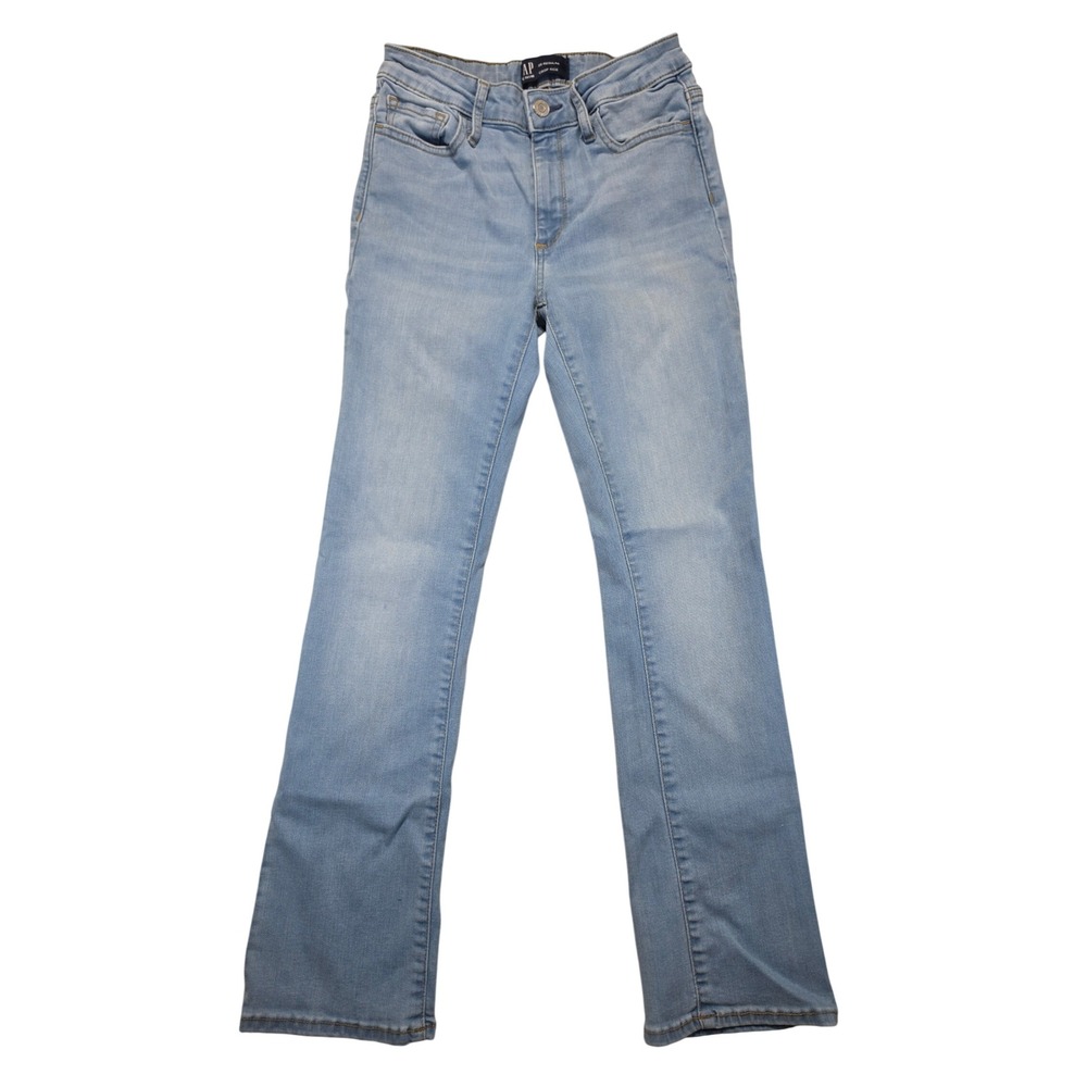 Gap Denim Crop Kick Jeans Light Wash Blue Stretch Size 25 Regular